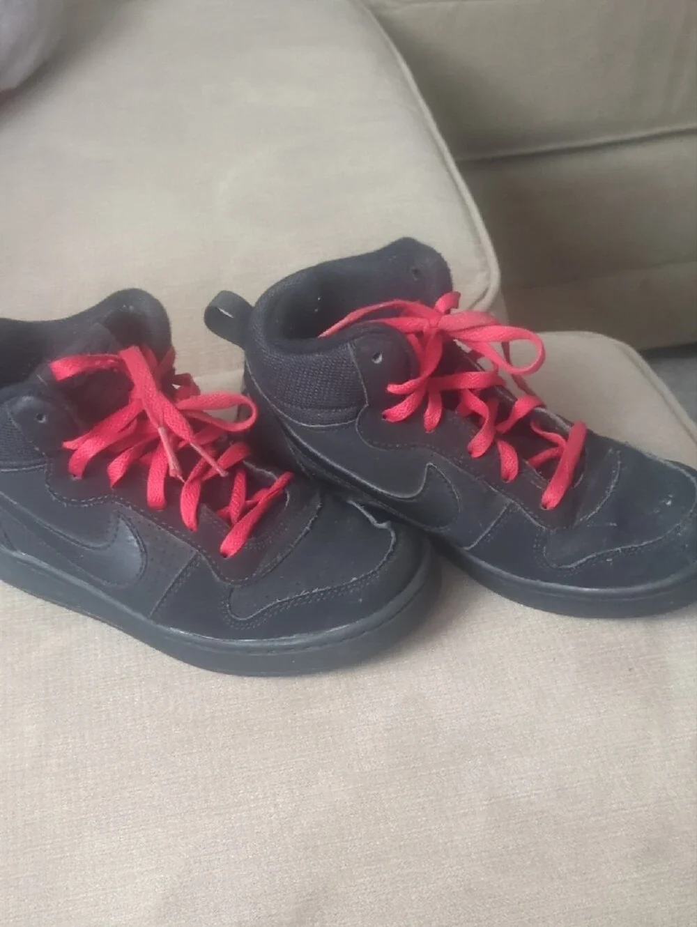 Kids Black High-Top Nikes